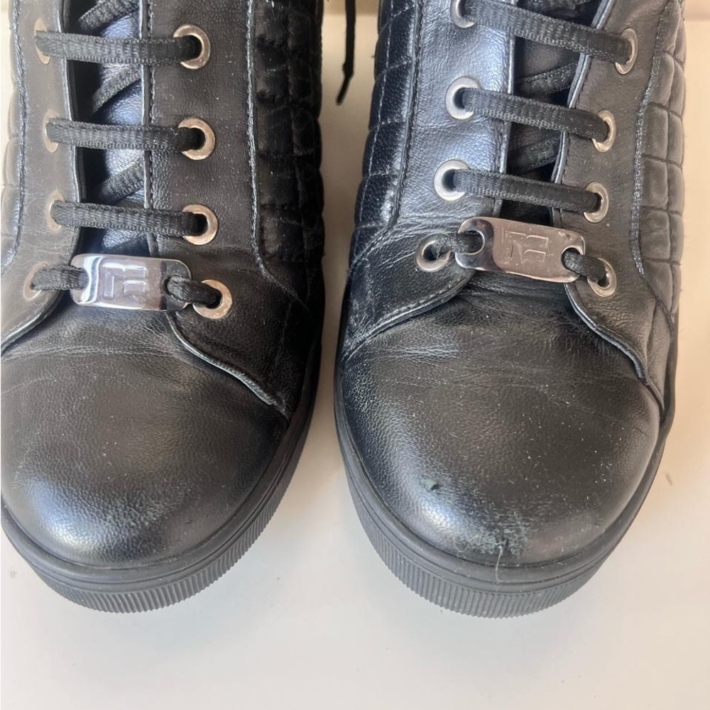 Made in Italy Marino Fabiani Black High-Top Sneakers with fur orthopedic heel - Picture 5 of 12